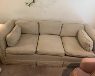 #63 Cream Loose Back Cushio Sofa - You Move - 75" Long $75.00