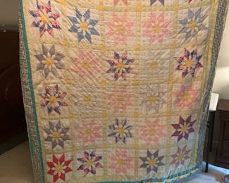 #34 Antique Star Quilt (as is some tears and other blimishes) - 70x80 $60.00