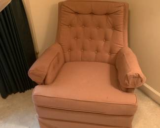 #23 Pink Button Back Chair by Palmer Home $40.00