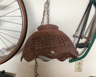 #151 Wicker Hanging Light Electric $20.00
