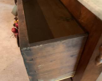 #71 Antique Marble chest of 3 drawers -dovetailed - 29x17.5x35 $175.00