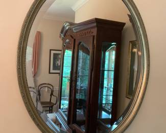 #119 Framed Beveled Oval Mirror - 2'x30"T $75.00