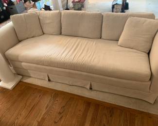 #36 Cream Sofa - 93" Long w/loose Back Cushions $75.00
