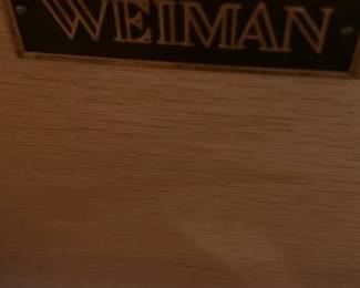 #60 Weiman Side Table w/1 drawer Black painted Wood w/marble top (marble removes) - 22x26x21 $75.00