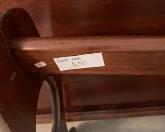 #162 quilt rack wood $30.00