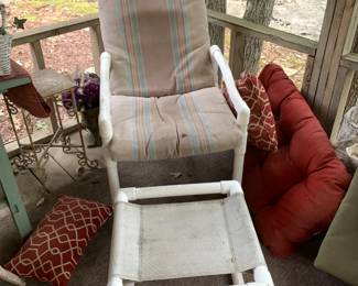 #107 PVC Reclining Chair w/ottoman $30.00