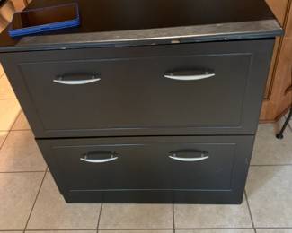 #79 Black Laminate 2 drawer Filing Cabinet Legal/Letter - 30x20x30 $30.00