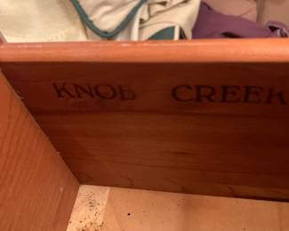 #22 Knob Creek Dresser w/4 drawers & has a metal Base & Mirror - 42x19x33T Mirror Beveled - 28x44 $250.00