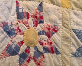 #34 Antique Star Quilt (as is some tears and other blimishes) - 70x80 $60.00