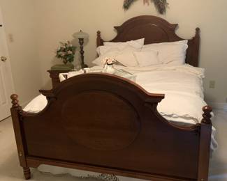 #1	full queen antique bed with head board and foot board 	 $200.00 			
