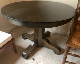 #14 Wood Pedestal Round Table - 42 Round x 28T $75.00