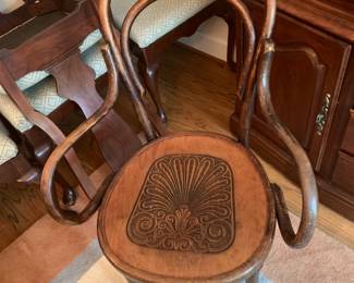 #39 Odd Dining Chair w/Carved Seat $30.00