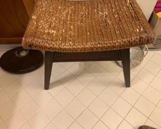 #97 Woven Wicker Top Stool - 22x16x18 $30.00