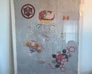 Beautiful Antique Japanese Kimono Tapestry Art