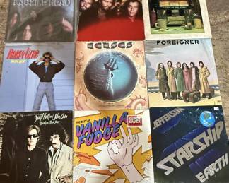 Vintage Record Vinyl Albums, Vanilla Fudge, Robin Gibbs, Foreigner, Best of the Doobies, Deep Purple Machine Head