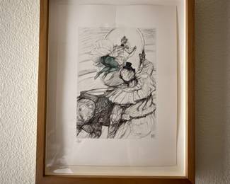 Limited Edition “Travail de Pannaeu a’ Travers un Cerceau” Henri de Toulouse-Lautrec Lithograph