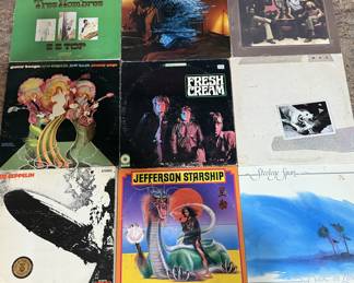 Vintage Vinyl Records - Jefferson Starship, Led Zeplin, ZZ Top, Fresh Cream, Alan Parsons Project, Doobie Brothers, Steeleye Span