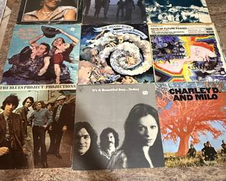  Vintage Vinyl Record Lot - Firefall, The Moody Blues, The Blues Project, The Mama's and the Papa's and Rita Coolidge