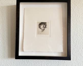 Rembrandt Re-Strike “Self Portrait in a Cap with Eyes Wide Open”