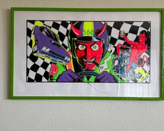 “Racing with the Devil” Graphic Art Print by Chris Cooper, signed and numbered 134/150.