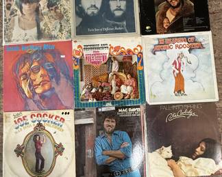 Record Vinyl Albums - The Stone Poneys, Mac Davis, Joe Cocker, Rita Coolidge - Classics!