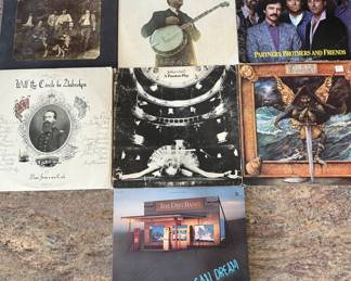  Vintage Vinyl Record Albums 70's 80's - Crosby, Stills Nash & Young, Nitty Gritty Dirt Band, Jethro Tull, Earl Scuggs