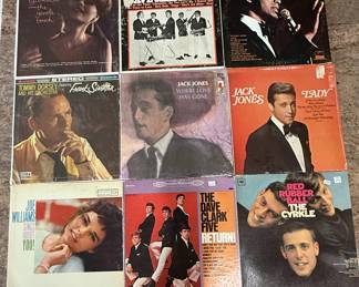 Vintage 50's and 60's Music Record Vinyl Albums. Jack Jones, Frank Sinatra, Joe Williams, Jackie Gleason, The Dave Clark Five, The Cyrkle, Englebert Humpledink