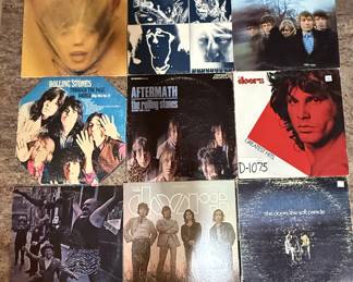 Vintage Vinyl Record Lot - The Rolling Stones, The Doors, and More.