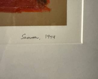 Sidney Gordin “Summer 1944” Original Pastel on Paper