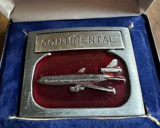 Continental Airlines belt buckle