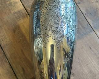 Japanese Silver Vase Meiji Period