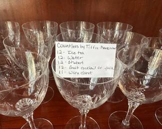 Tiffin Franciscan, countless stemware