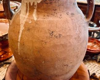 Large Terracotta Turkish Olive Jar.
