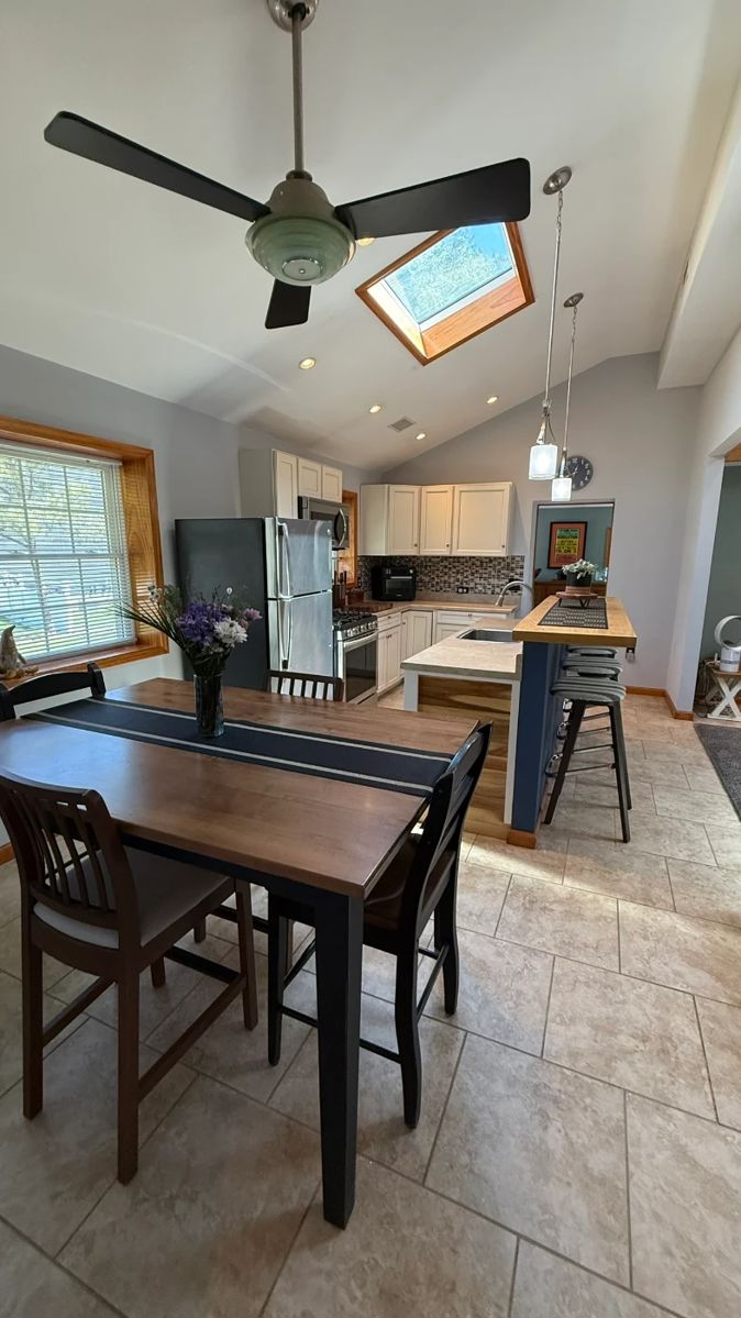Dining Table, Chairs, Stools