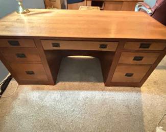 Montana Furniture Industries Oak Executive Desk