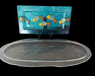 Glass Art Trays