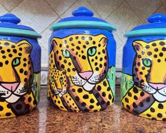 Suzanne Ball Wild Things Ceramic Kitchen Canisters