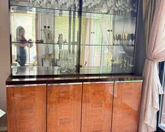 Lacquer Wood China Cabinet