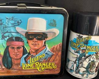 1980 Legend of The Lone Ranger Metal Lunch Box And Thermos
