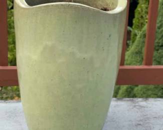 Tall Light Green Glazed Ceramic Pot