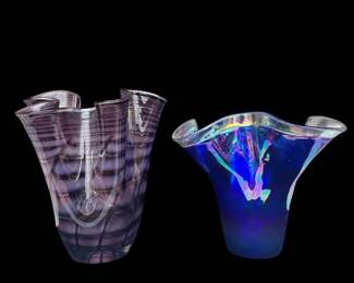 Royal Gallery Vase and Artist Signed Glass Vase