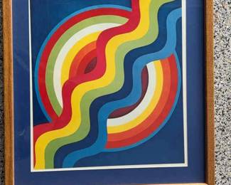 Mohamed Melehi African Wave Framed Print