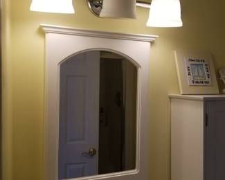 Vanity mirror; vanity lights