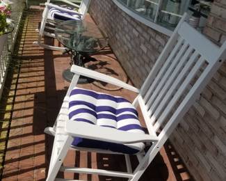 Wooden rocking chairs
