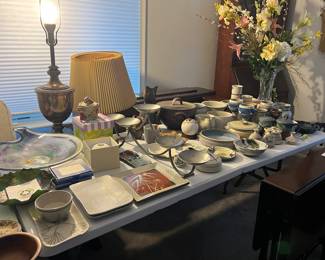 Variety of Glass, ceramic and clay pottery - most hand made