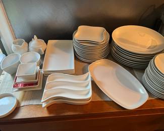 White Porcelain dish set and serving items