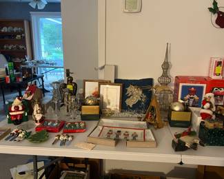Portion of Christmas decor