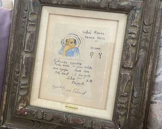 After Paul Gaugin Menus - we have 2  They were created in a set of 9 that Paul Gaugin created to pay off his bar debt - originals Watercolor and Ink - an original auctions for 53,000 the prints $300 each