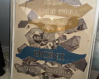 Vintage French poster Gallerie Lucie Weill Boni 