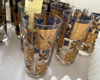 A set of classic 1950s water glasses